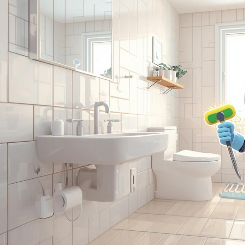 Intense bathroom cleaning ( two bathrooms )