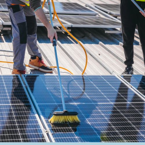 Solar panels cleaning ( single panel )